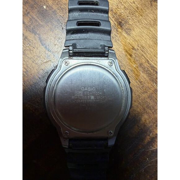 Casio WS-1100H Digital Sport Watch 100M WR Black Resin Band Module 3479 main image 5